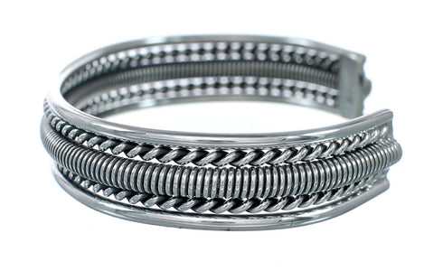 Authentic Sterling Silver Native American Navajo Cuff Bracelet NN20245